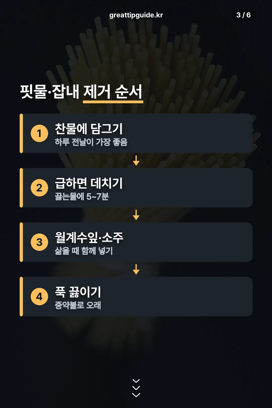 핏물·잡내 제거 순서
