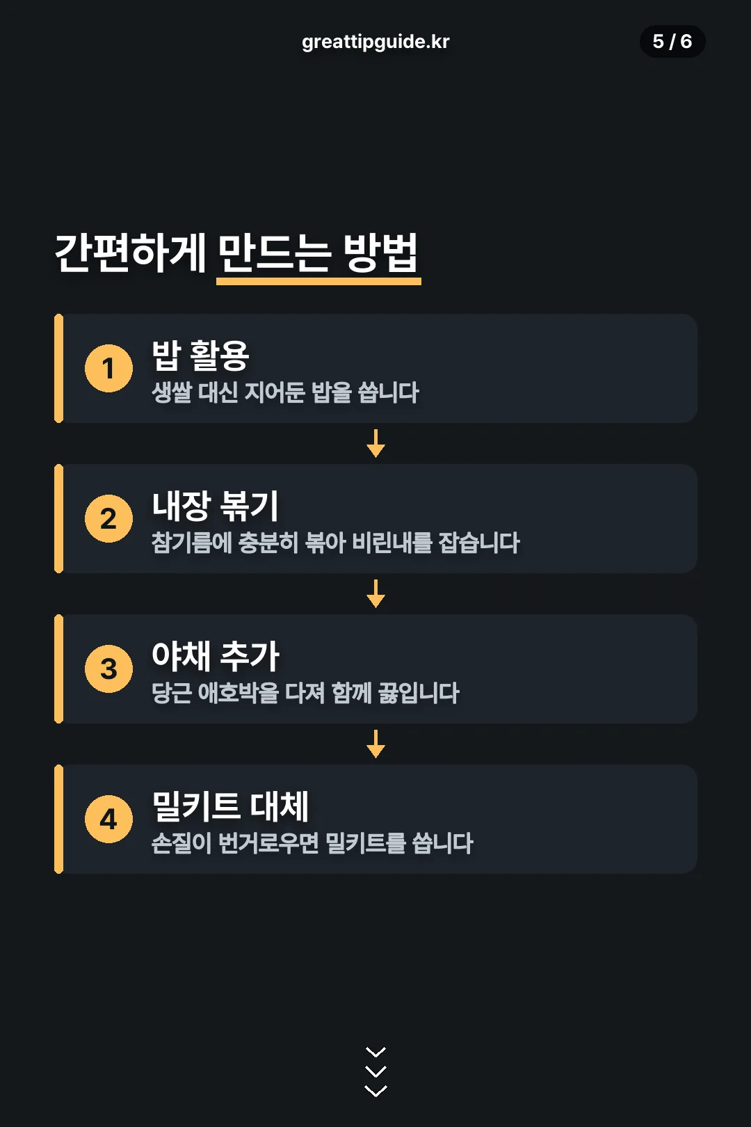 간편하게 만드는 방법 요약