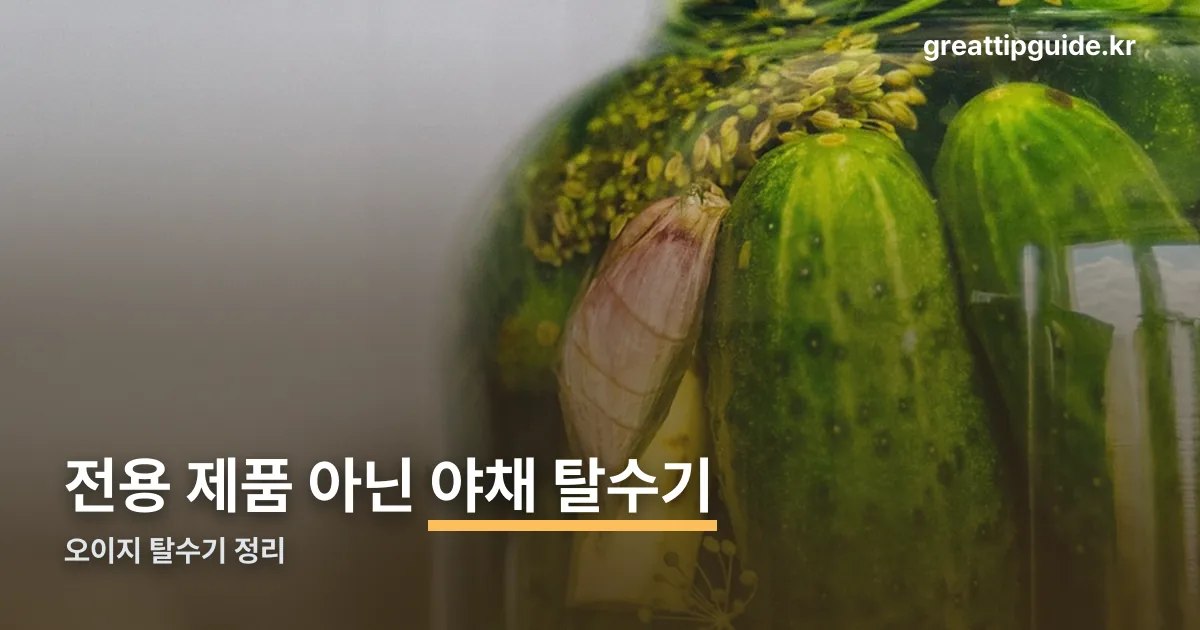 오이지 탈수기 정리 썸네일