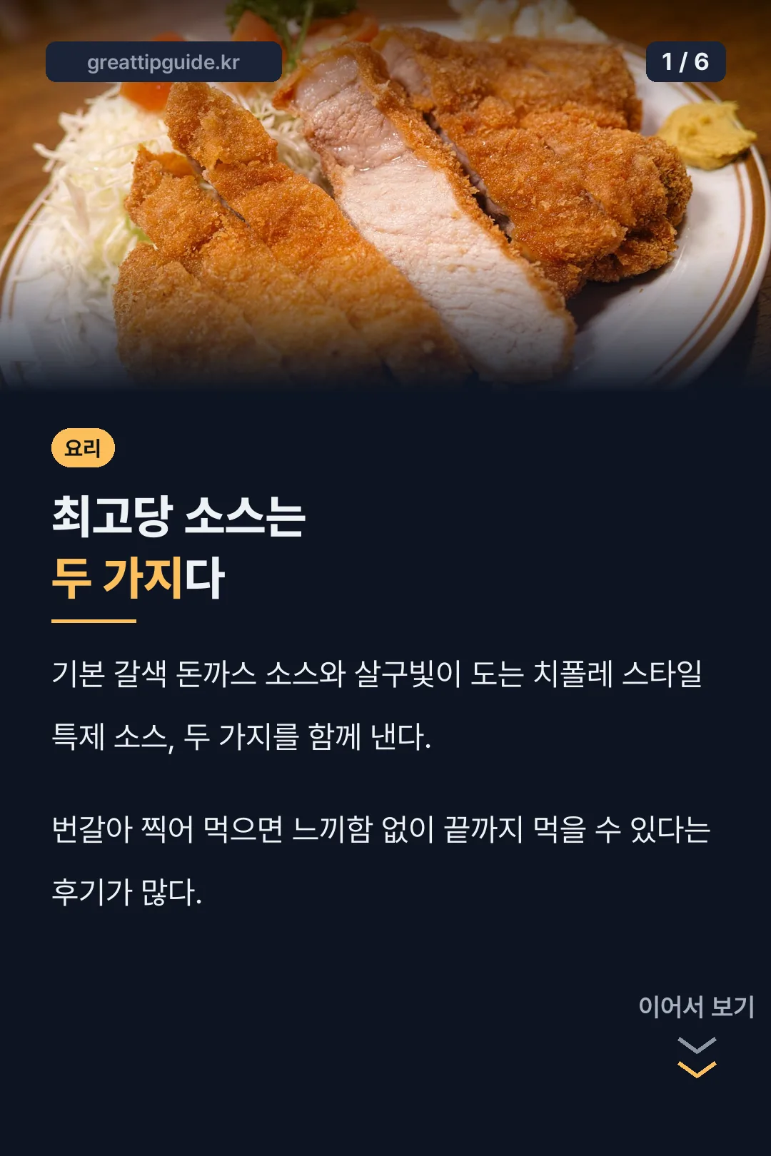 최고당 돈까스 소스 두 가지