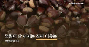 햇밤 찌는법 — 불리기부터 뜸 들이기까지 순서 정리