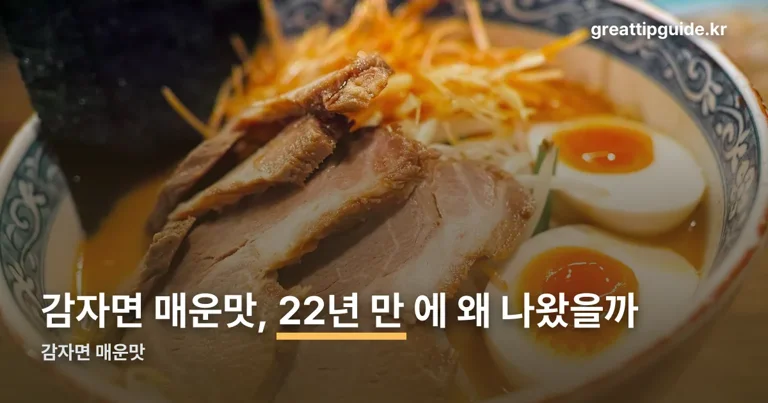 감자면 매운맛 정리 썸네일